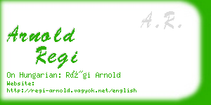 arnold regi business card